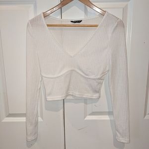 Cropped Bustier Long Sleeve